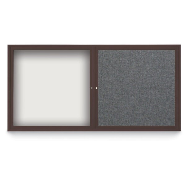 United Visual Products Corkboard, Cork/Bronze, 72"x48" UV408PLUS-BRONZE-CORK - main